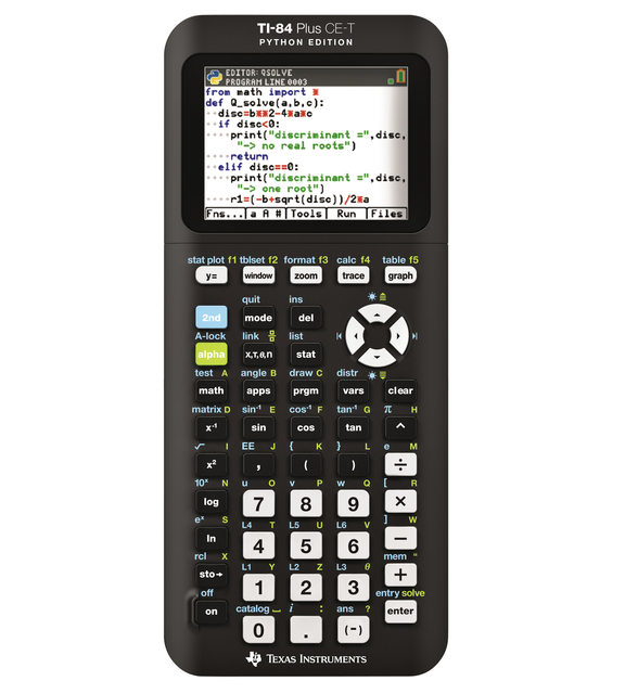 Rekenmachine TI-84 plus CE-T python edition