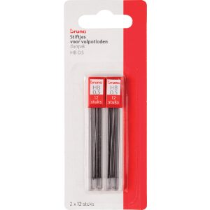 Potloodstift Bruna 0,5hb duopack