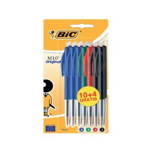 BIC Balpennen M10 Assortiment 10+4
