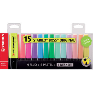 Stabilo Boss Neon + Pastel 15-Pack