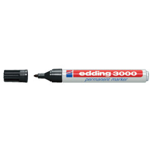 Viltstift edding 3000 rond zwart 1.5-3mm
