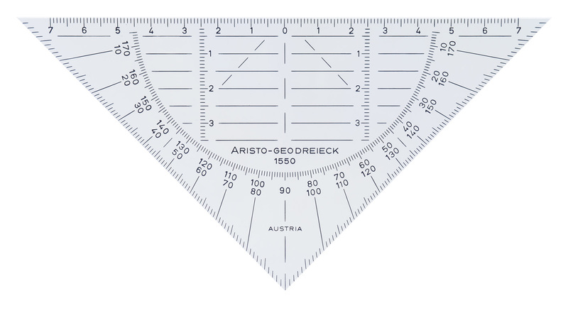 Geodriehoek Aristo 14 cm flexibel