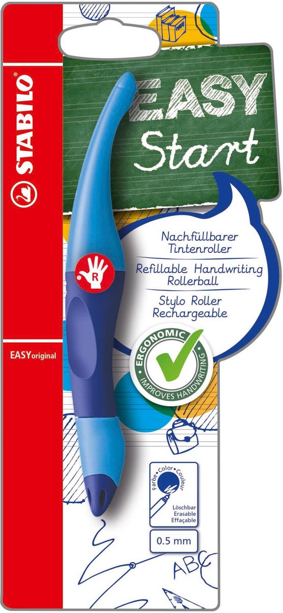 Stabilo Rollerpen Easy R blauw