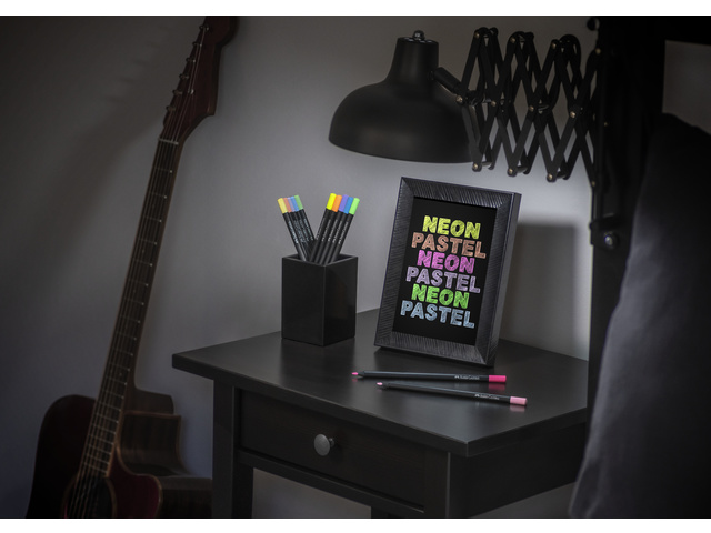 Kleurpotloden Faber-Castell Black Edition Neon + Pastel 12st. - Afbeelding 5