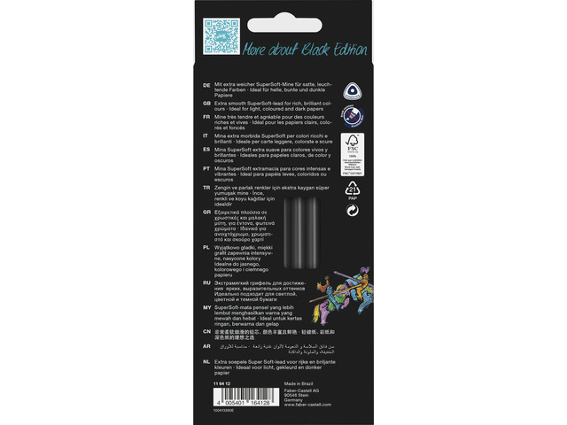 Kleurpotloden Faber-Castell Black Edition 12st. - Afbeelding 3