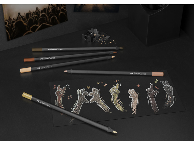 Kleurpotloden Faber-Castell Black Edition Huidskleuren 12st. - Afbeelding 4