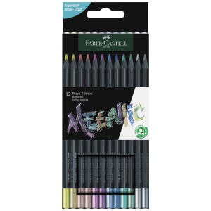 Kleurpotloden Faber-Castell Black Edition Metallic 12st.