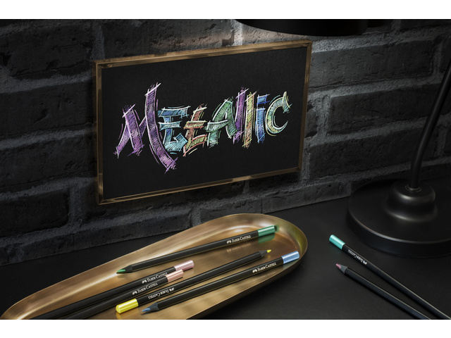 Kleurpotloden Faber-Castell Black Edition Metallic 12st. - Afbeelding 2