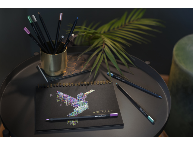 Kleurpotloden Faber-Castell Black Edition Metallic 12st. - Afbeelding 3
