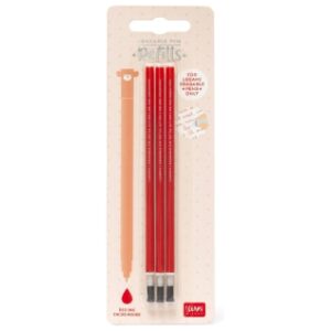 Legami Erasable Pen Navullingen 3-Pack Rood