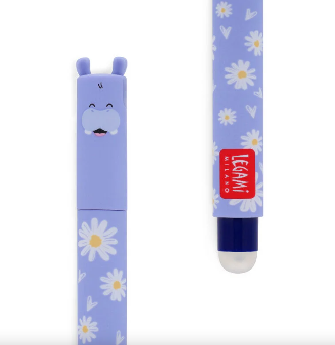 Legami Erasable Pen Nijlpaard (Blauwe Inkt) - Afbeelding 2