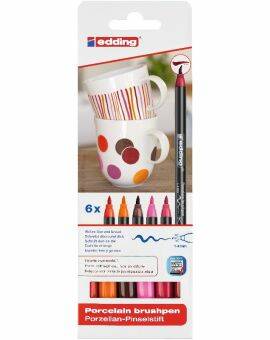 Edding Porselein-Penseelstiften Rood 6-Pack