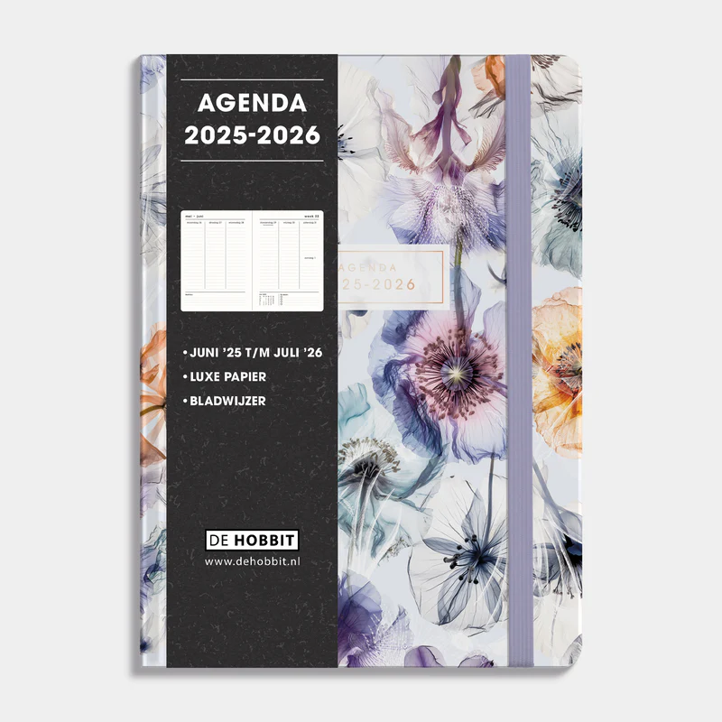 Agenda De Hobbit 25-26 A5 Waterverf Bloemen