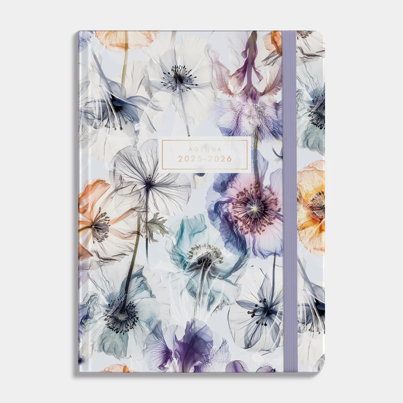 Agenda De Hobbit 25-26 A5 Waterverf Bloemen - Afbeelding 2