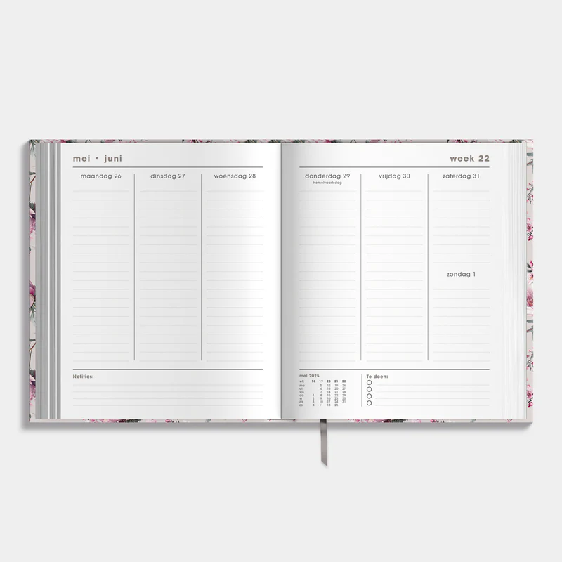 Luxe Weekplanner De Hobbit 25-26 A5+ Kersenbloesem - Afbeelding 3